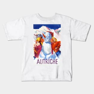 Vintage Travel Poster Autriche Austria Kids T-Shirt